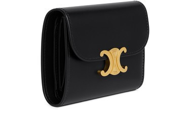 CELINETriomphe Small Flap Wallet In Shiny Calfskin | 24S (APAC/EU)