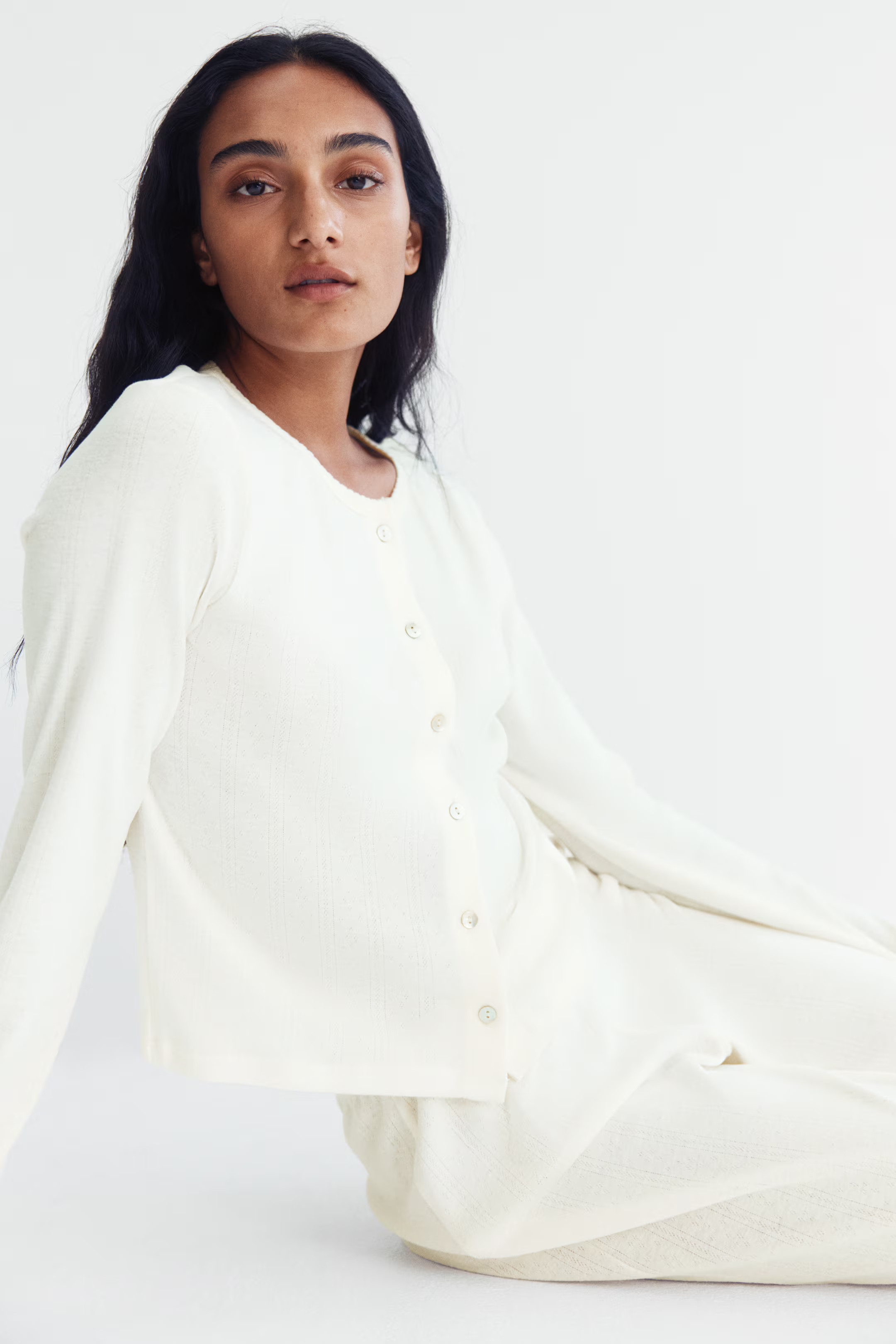 Pointelle jersey pyjamas | H&M (UK, MY, IN, SG, PH, TW, HK)