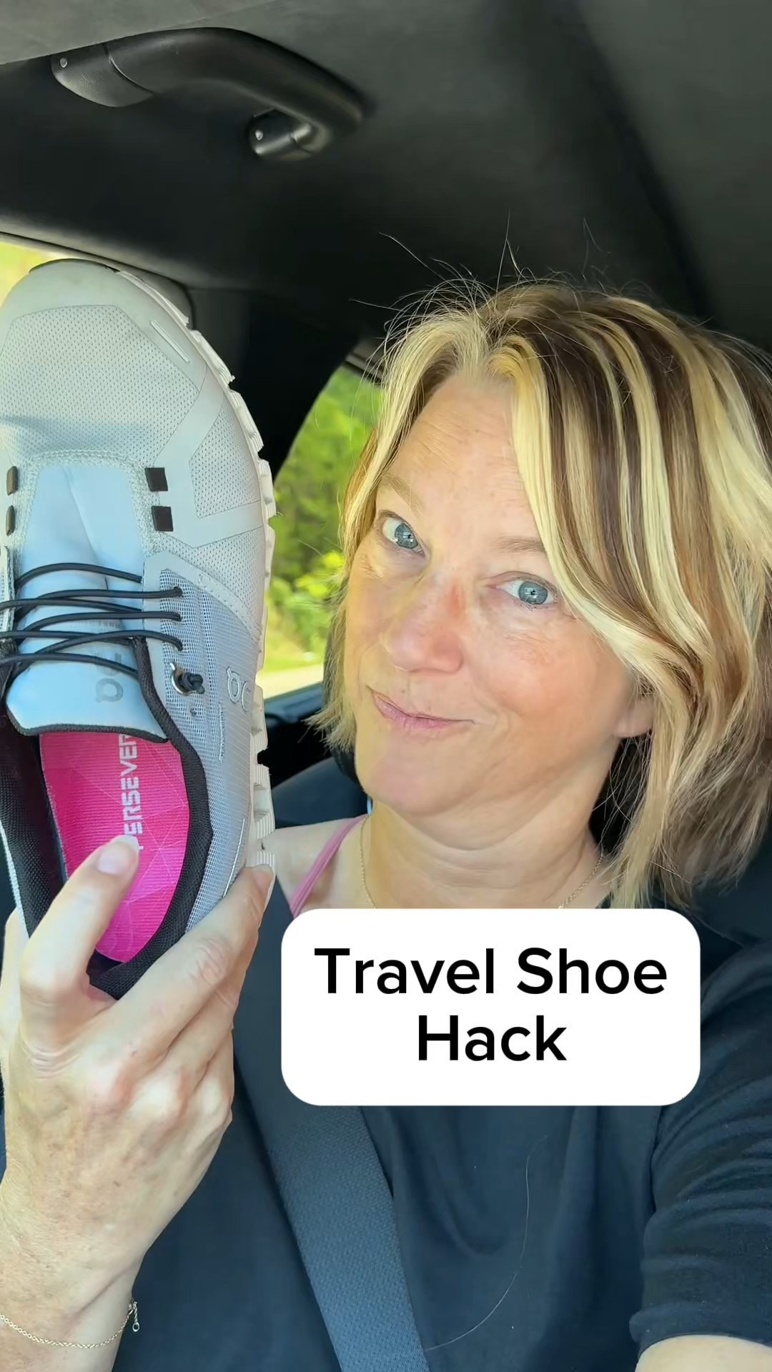 ✈️ Travel hack for shoes with every vacation outfit~waterproof sneakers!
Arch support insert soles!
The arch never flattens! 

👨‍✈️ I’m a Houston pilot wife sharing tips to help you “travel the globe without a worry in the world” on YTube and IG. #traveltips over 40 fashion, style over 50, traveling, walking, #waterproof