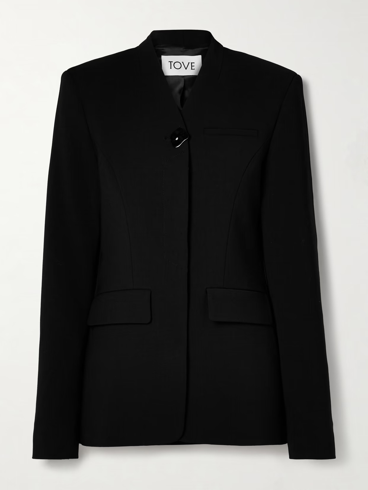 TOVE - Selena Crepe Blazer - Black | NET-A-PORTER (US)