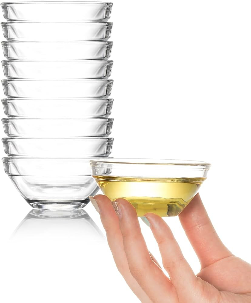 Mini Glass Bowls, 3in 2.5oz Small Prep Bowl, 10 pcs Pinch Bowls, Stackable Bowls for Dipping Spic... | Amazon (US)