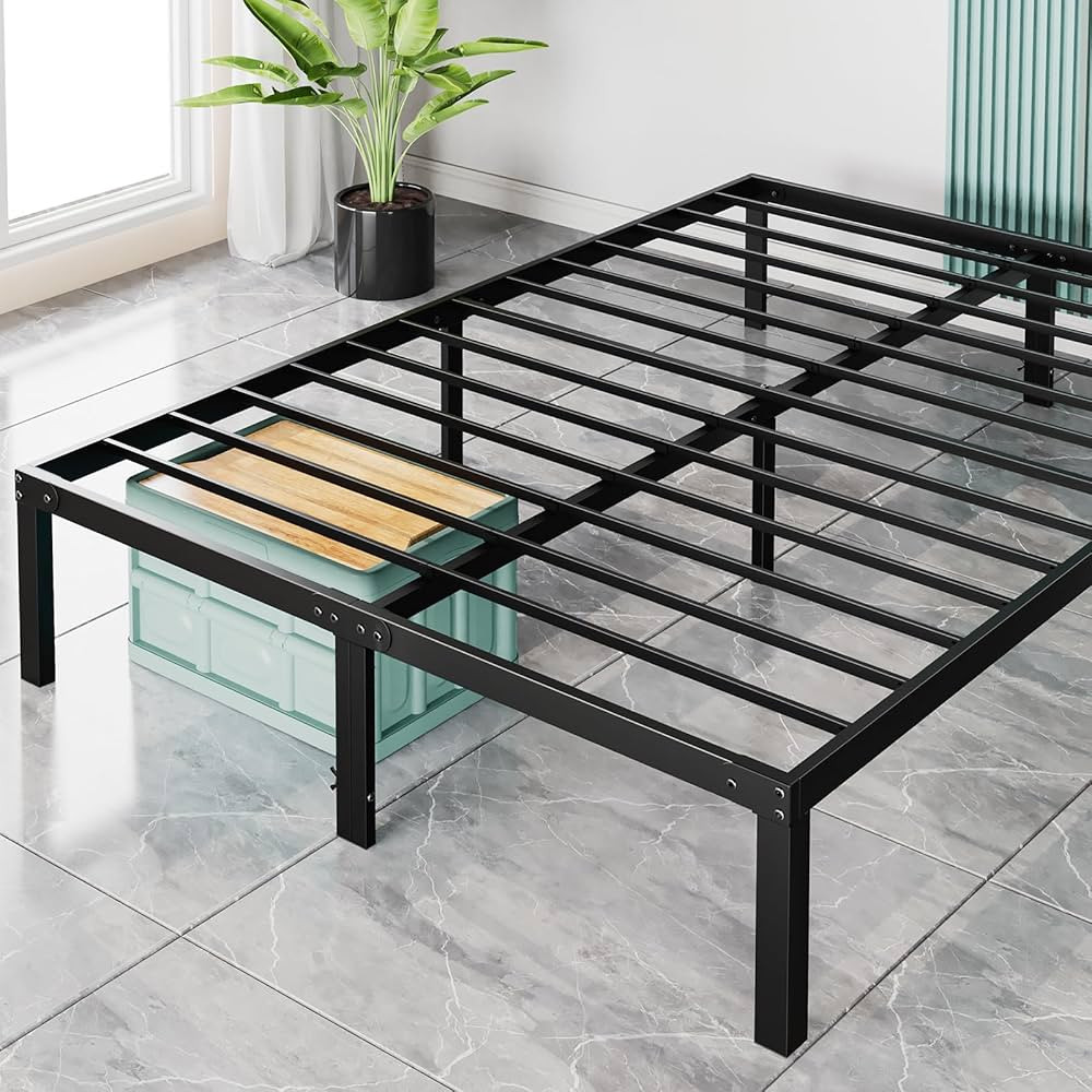 Sweetcrispy Bed Frame Queen - No Box Spring Needed Heavy Duty Metal Platform Bedroom Frames Queen... | Amazon (US)