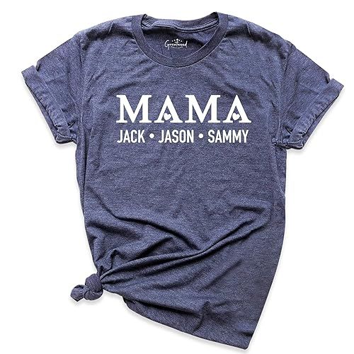Custom Mama Shirt, Mom Shirts with Kids Names, Mothers Day T-Shirt, Personalized Mama Tee | Amazon (US)
