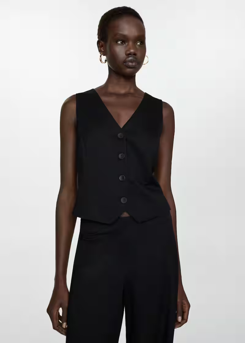 Vest with buttons -  Women | Mango USA | MANGO (US)