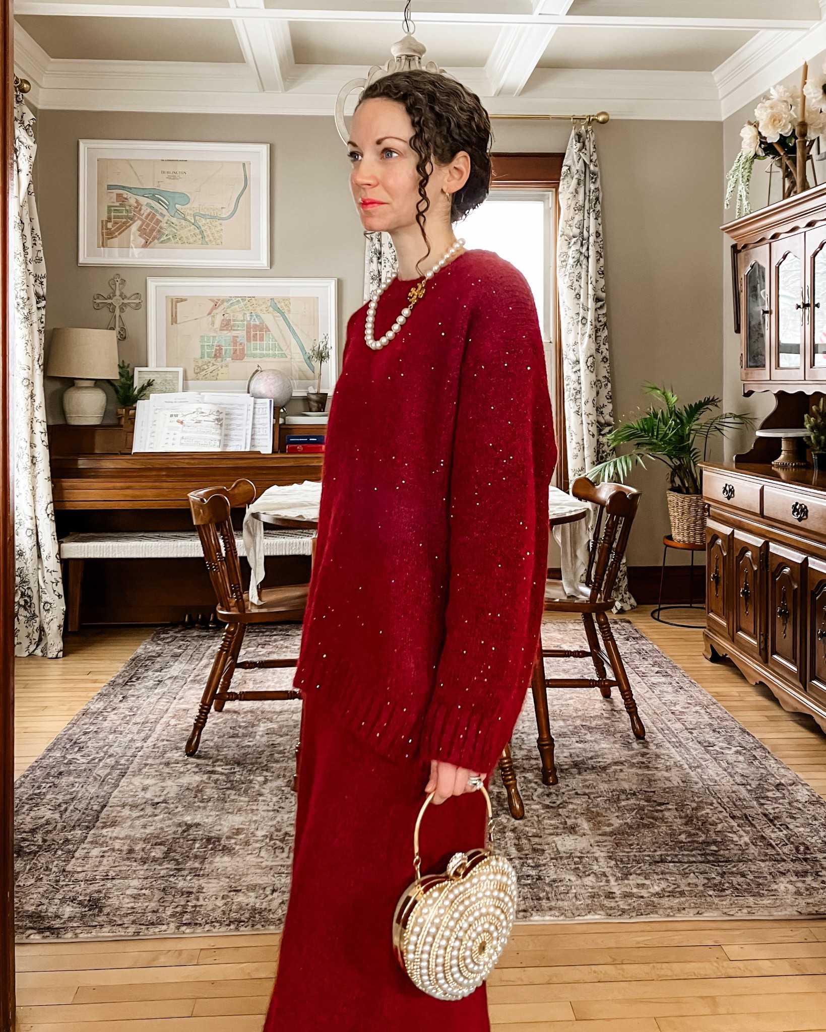 Sweater knit set for Valentine’s Day!
Burgundy sweater knit top and skirt from Chicwish. 
Necklace from Tory Burch (linking this year’s version, mine is old). 
Heart purse from Chicwish. 
Gold leather ballet flats from C.Paravano. 
Petite outfit. Classic outfit. Modest outfit. Valentine’s outfit. Winter outfit. 

#LTKValentine #LTKdayinmylife #LTKOver40