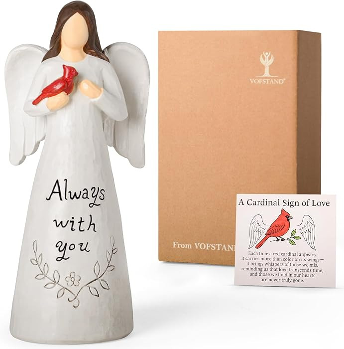 Cardinal Gifts for Women – Valentines Day Red Cardinal Decor Angel Figurine, Sympathy Gifts for... | Amazon (US)