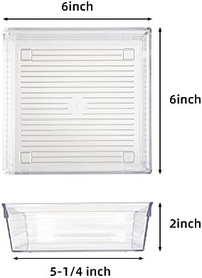 Backerysupply Clear Plastic Drawer Organizer Tray for Vanity Cabinet (6"×6"×2"，Set of 8),Storage Tra | Amazon (US)