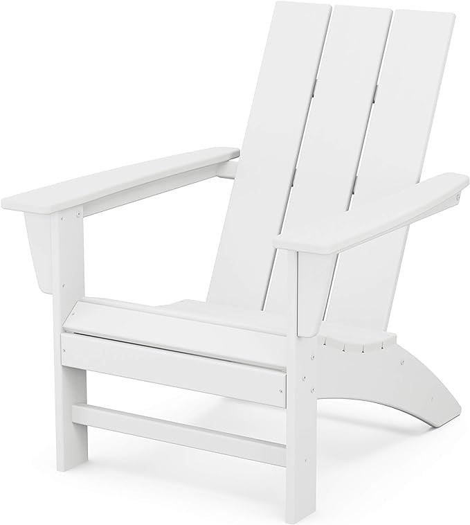 POLYWOOD Modern Adirondack Chair – All-Weather Outdoor Lawn Adirondack Chairs – HDPE, Fade-Re... | Amazon (US)