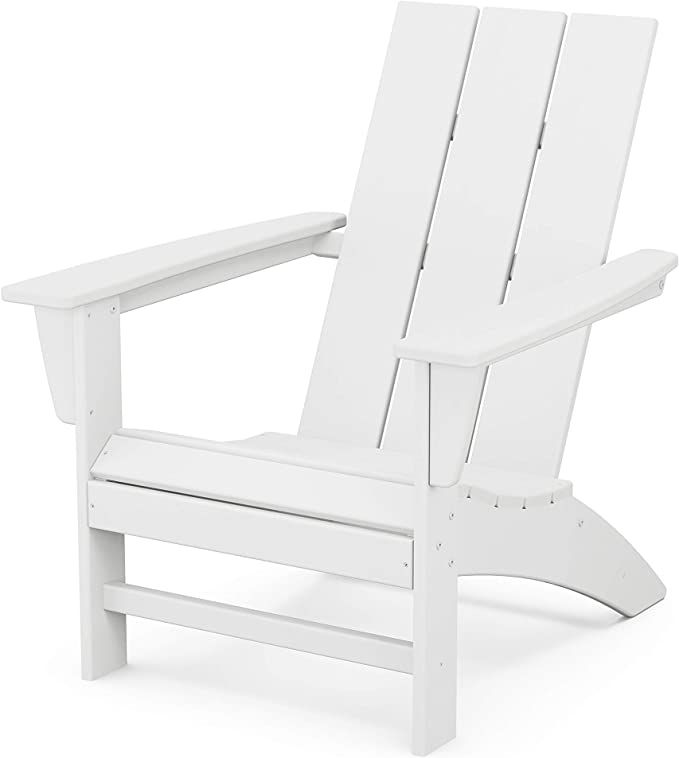 POLYWOOD AD420WH Modern Adirondack Chair, White | Amazon (US)