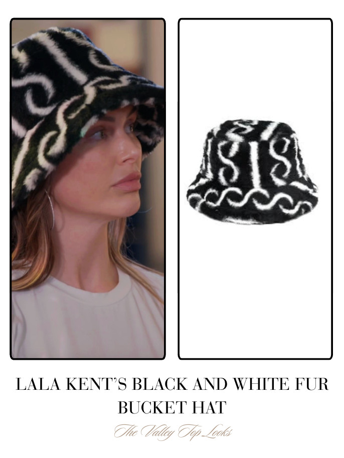 Lala Kent's Black and White Fur Bucket Hat 

 