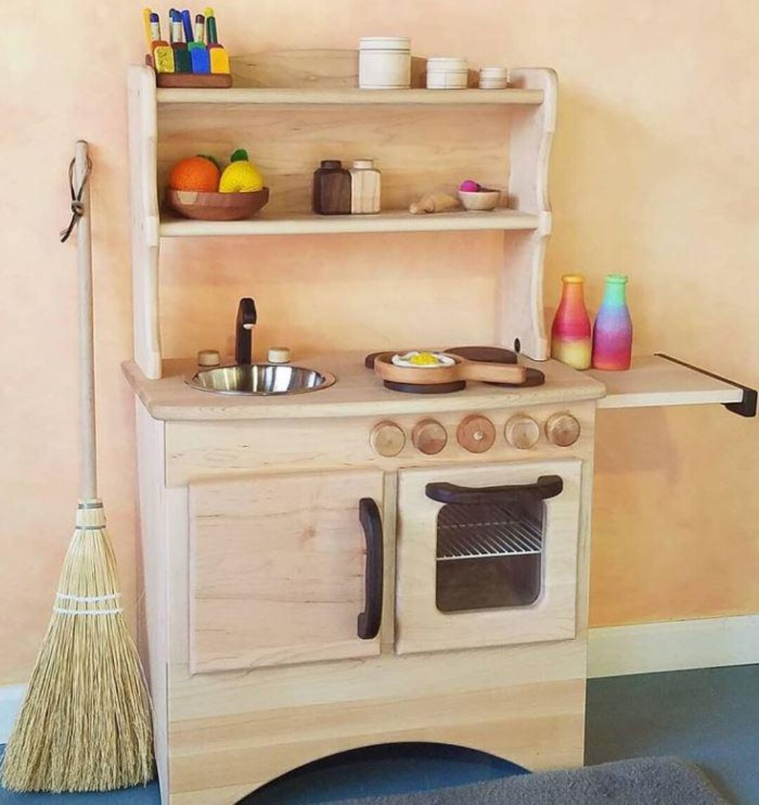 Premium Edition - Maple Simple Hearth Wood Play Kitchen With Soft Close Hinges - Etsy | Etsy (US)