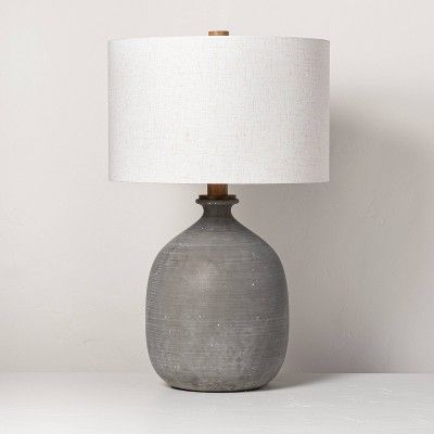 Resin Table Lamp Gray (Includes LED Light Bulb) - Hearth & Hand™ with Magnolia | Target
