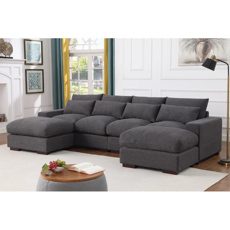 Nyerere 123.24" Upholstered Sofa | Wayfair North America