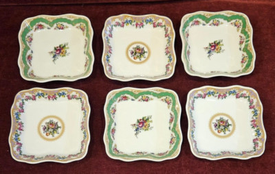 Andrea by Sadek Japan Set of 6 Square Porcelain Plates 4-3/4" COLLECTION SEVRES  | eBay | eBay US