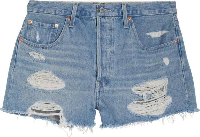501® Original Ripped Cutoff Denim Shorts | Nordstrom