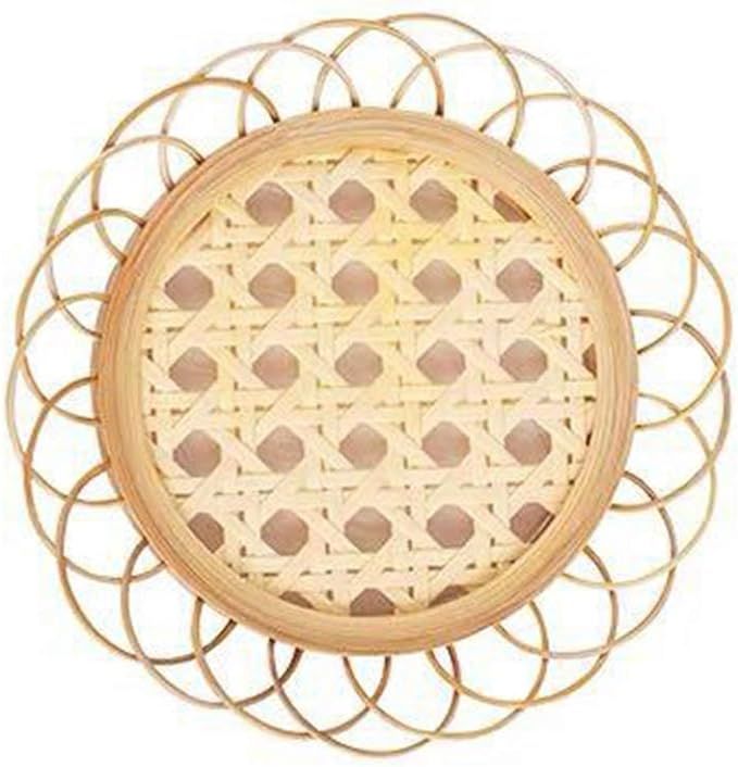 Ochine Drink Coasters Holder Cup Coster Handmade Natural Woven Bamboo Rattan Coasters Vintage Ret... | Amazon (CA)