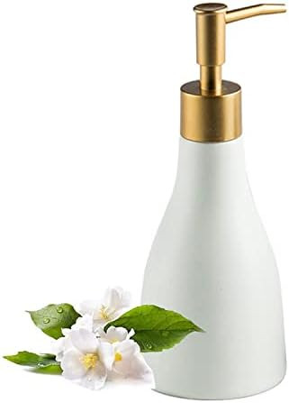 Ceramic Hand Soap Dispenser for Bathroom Dish Soap Dispenser for Kitchen Sink with Gold Pump Sham... | Amazon (CA)
