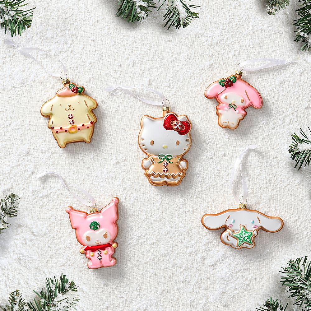 Hello Kitty® and Friends Gingerbread Ornaments - Set of 5 | Pottery Barn Teen