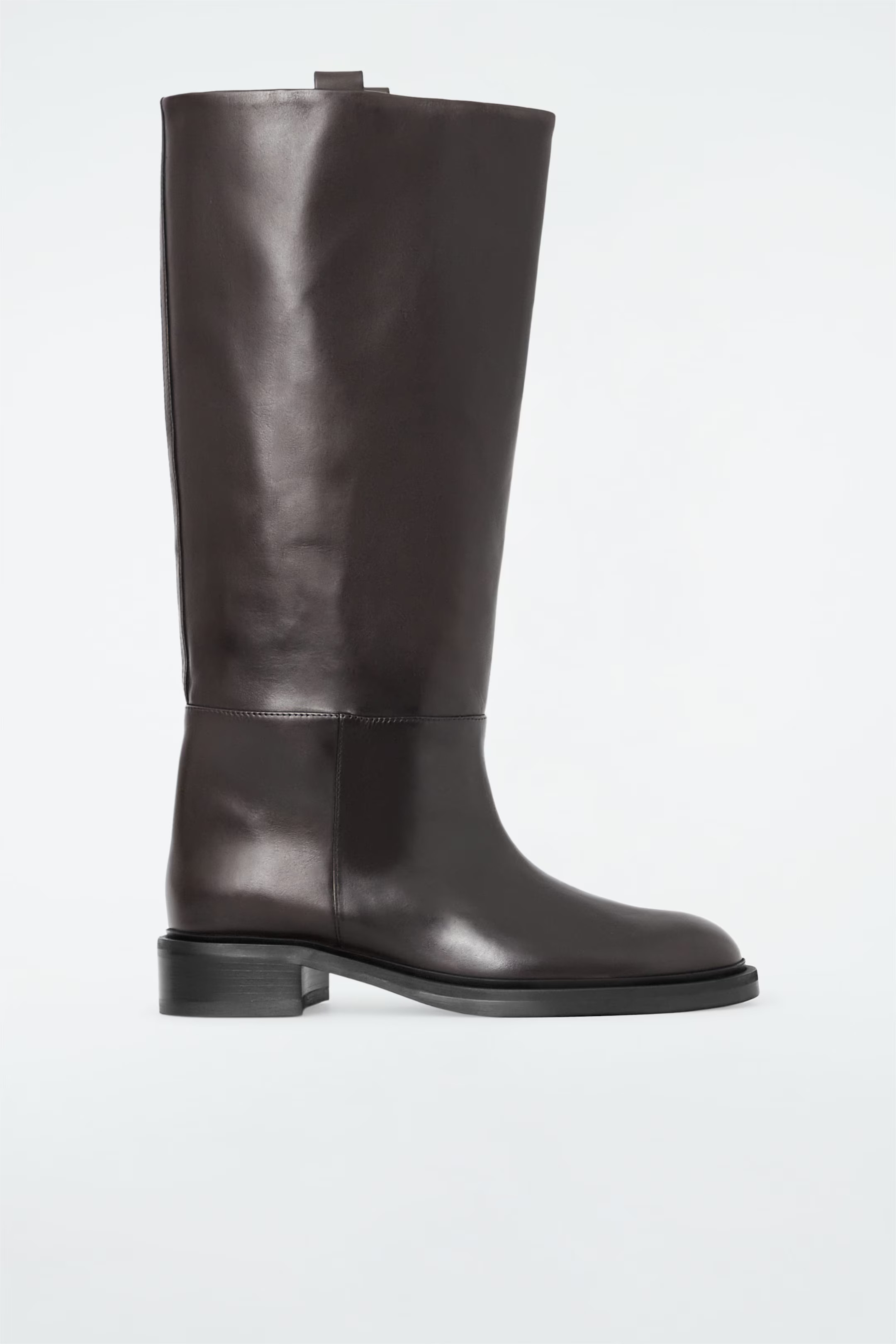 LEATHER RIDING BOOTS - DARK BROWN | COS (EU)