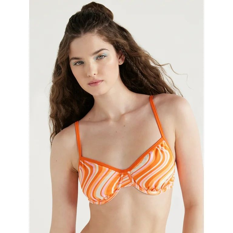 No Boundaries Juniors’ Underwire Print Bikini Top, Sizes XS-XXL | Walmart (US)