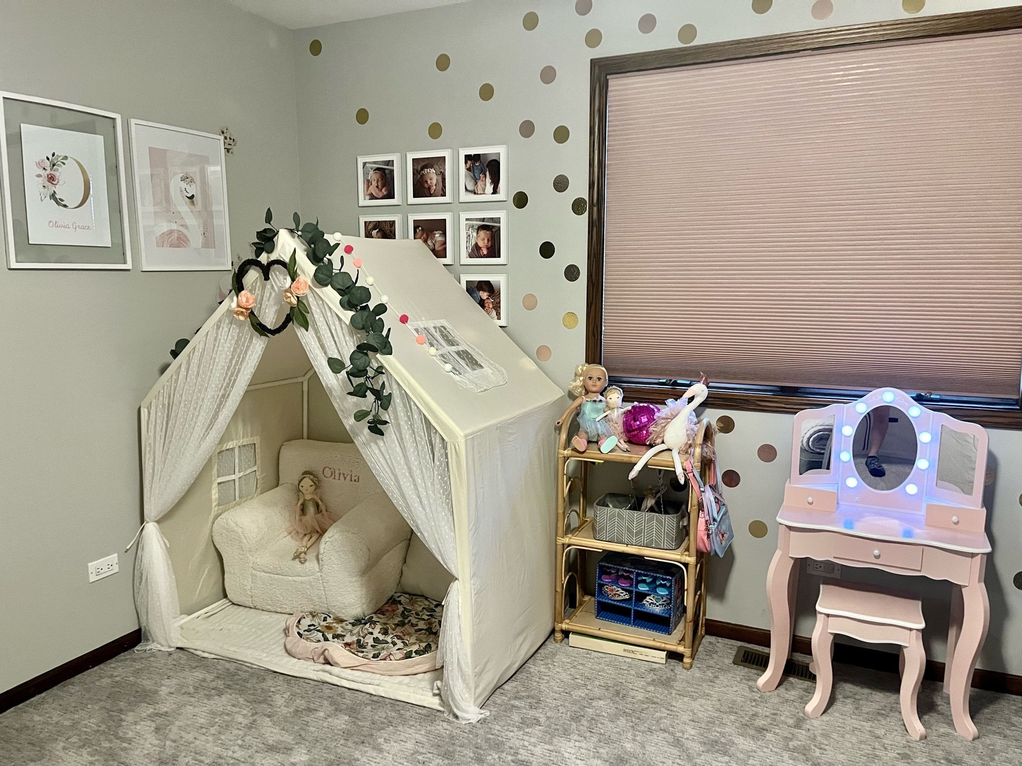 Toddler Girl Bedroom | Elegant Girl’s Room | Toddler Play Tent | Girl Vanity | Dress Up | Nursery | Kids’s Room | Playhouse

#LTKhome #LTKkids #LTKfamily