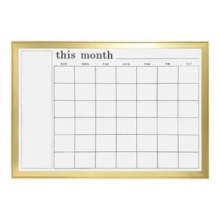 Gold Metallic 27.5" x 39.5" Monthly Dry Erase Calendar with Frame by Ashland® | Michaels Stores