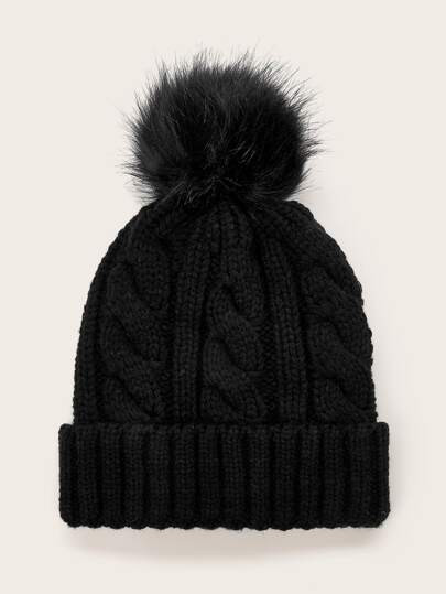 Pom Pom Decor Knit Beanie | SHEIN