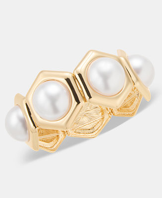 Imitation Pearl Stretch Bracelet, Macy's Exclusive | Macy's