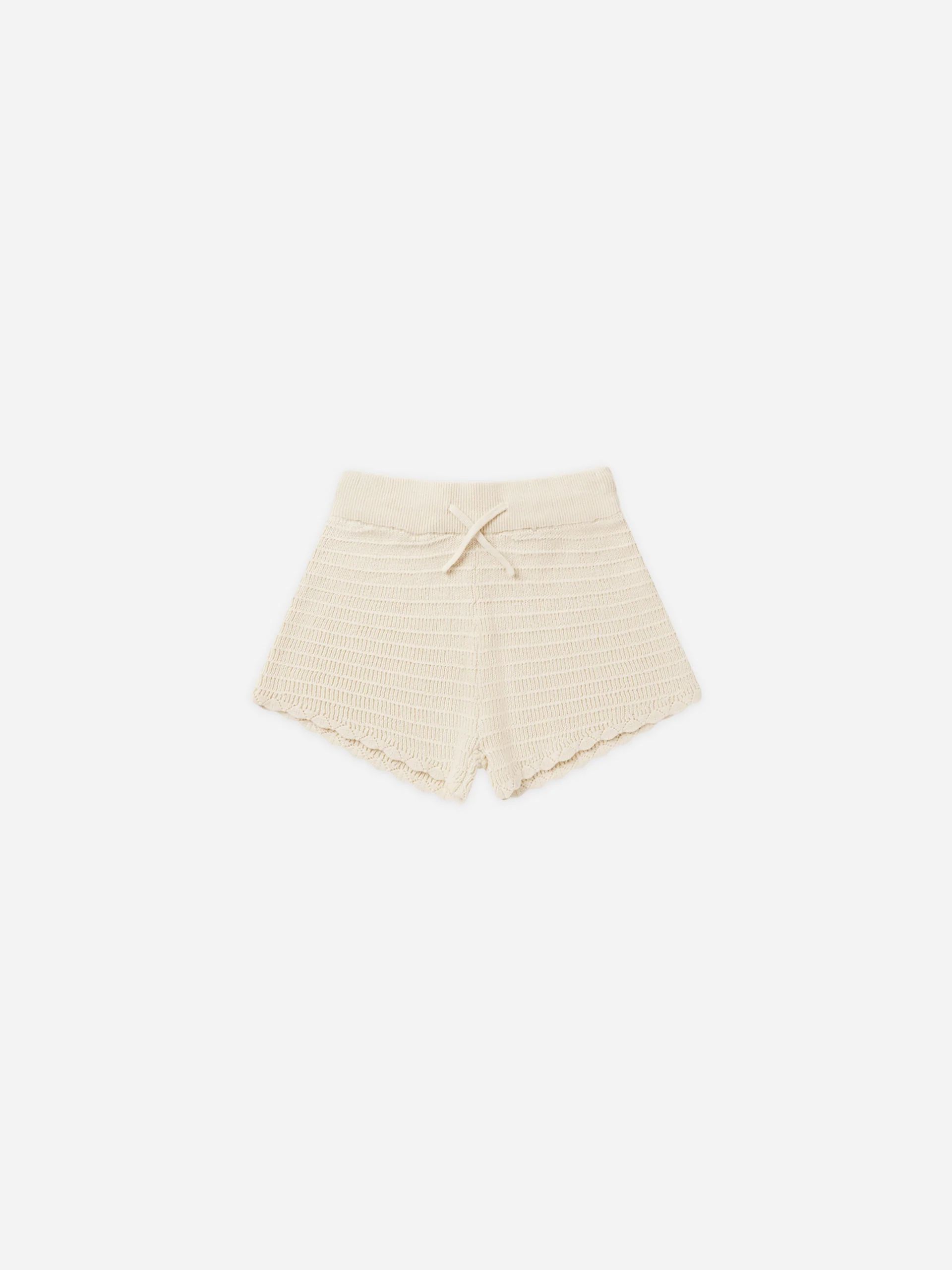 Knit Shorts || Natural | Rylee + Cru