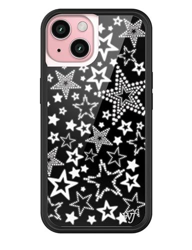 Wildflower Cases - Star Girl Case, Compatible with Apple iPhone 15 | Black, White, Stars, Disco, Trendy, Cute - Protective Black Bumper, 4ft Drop Test Certified, Women Owned Small Business | Amazon (US)