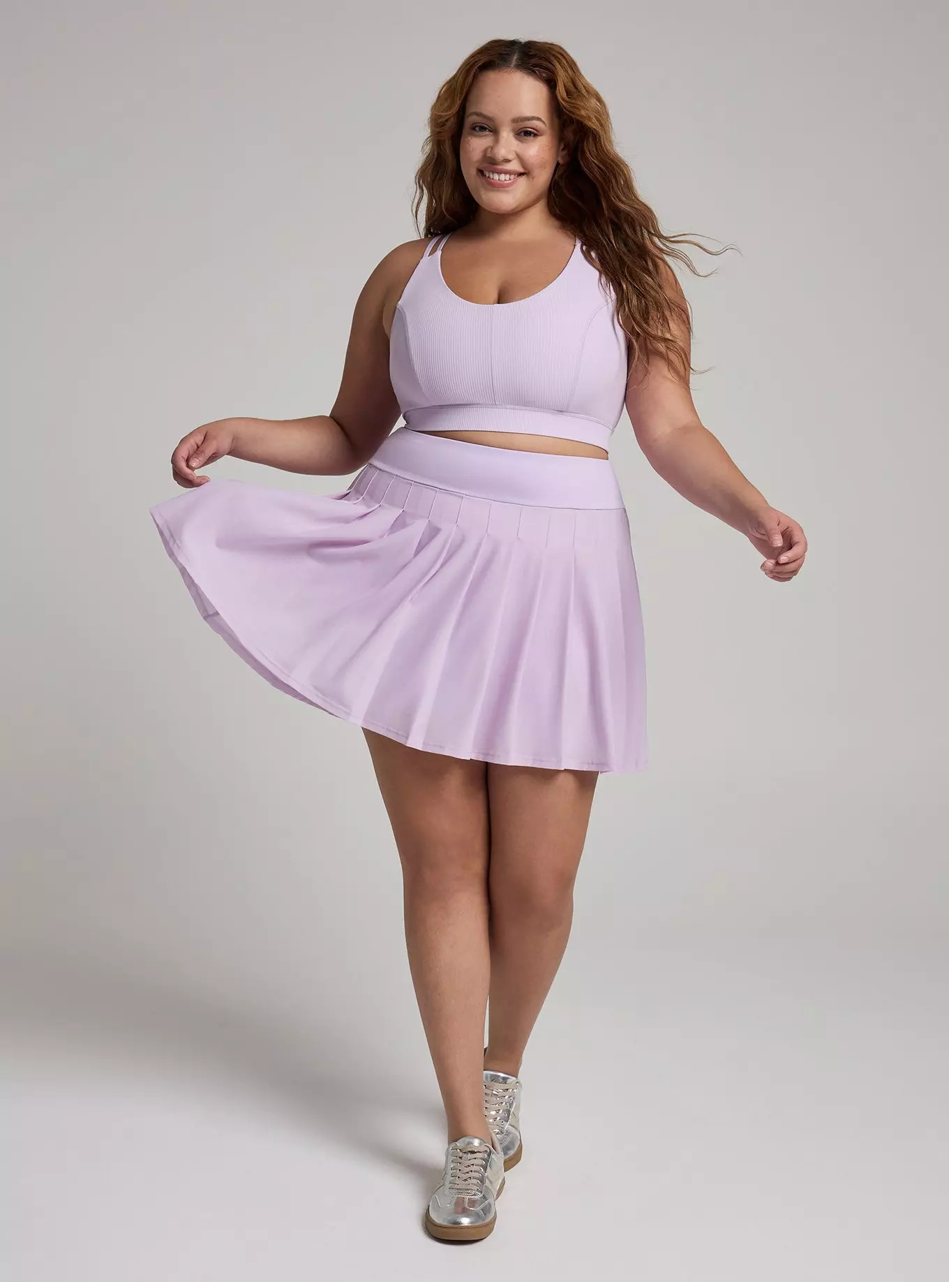 TRU Pleated Active Skirt with Bike Short | Torrid (US & Canada)