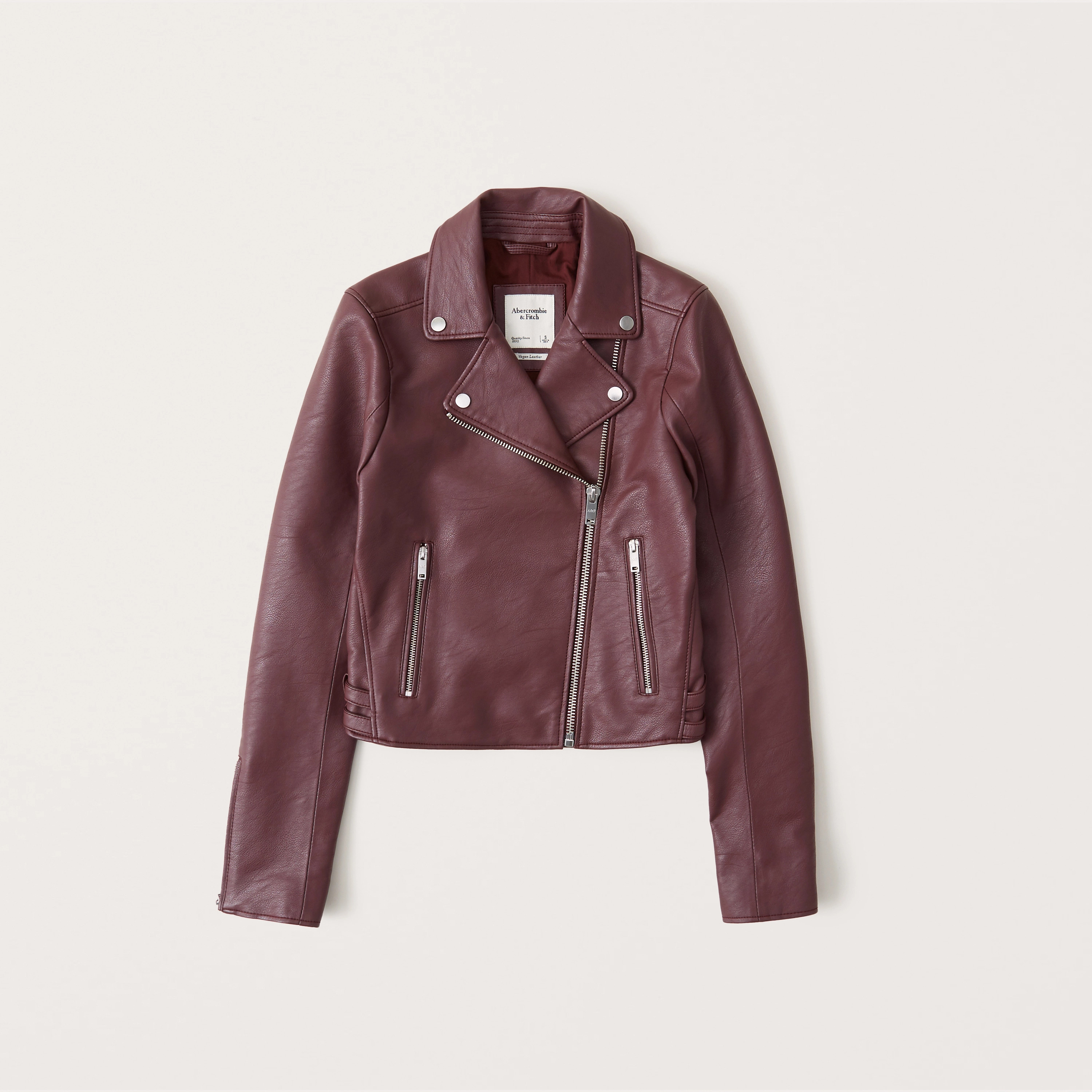 Vegan Leather Moto Jacket | Abercrombie & Fitch (US)