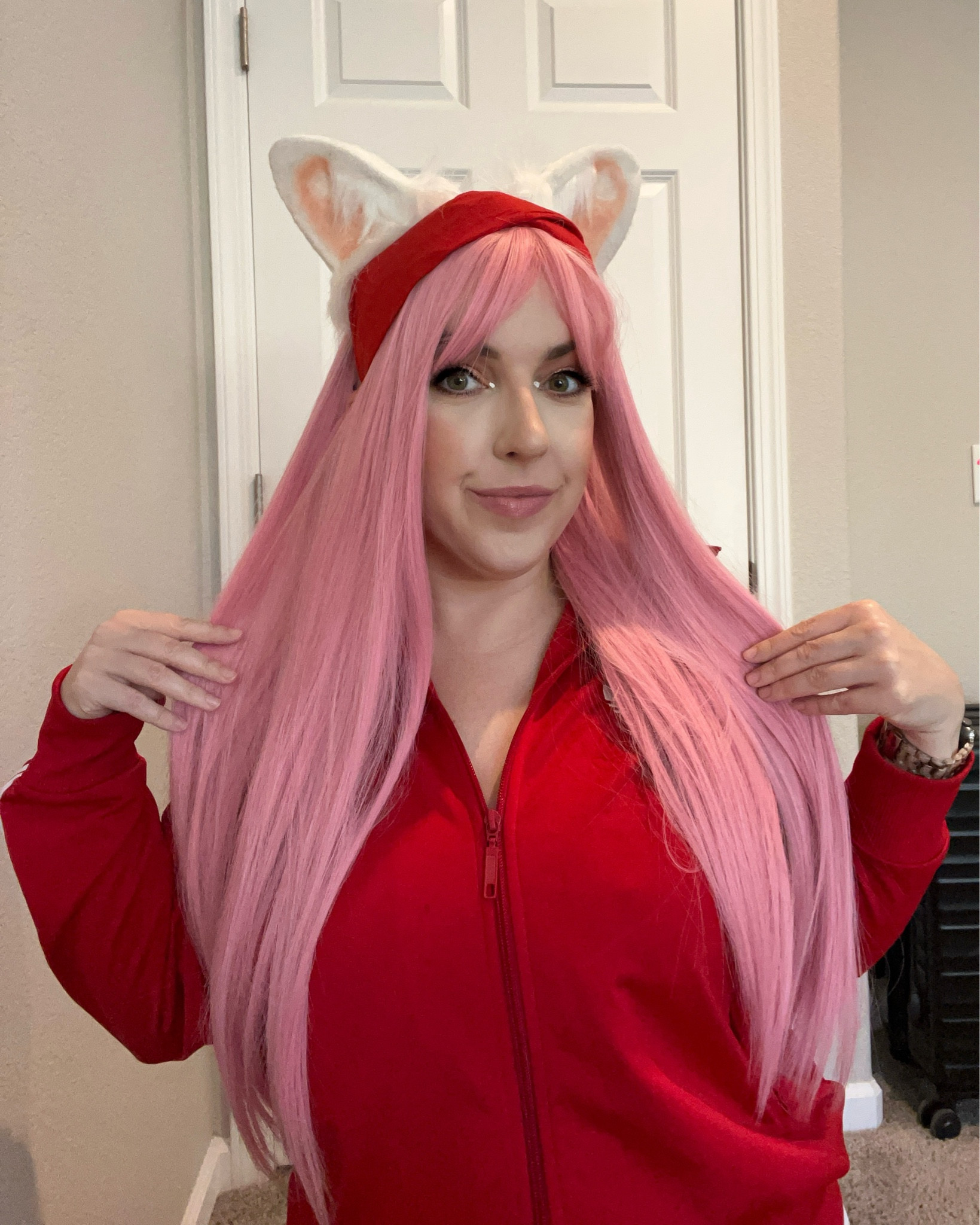 Amy Rose cosplay / pink wig / red adidas track suit / costume

#LTKFindsUnder50 #LTKMidsize #LTKStyleTip