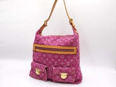 Authenticity GuaranteeLOUIS VUITTON Baggy GM Monogram Denim Shoulder Bag Fuchsia Pink M95210 Y-02... | eBay US