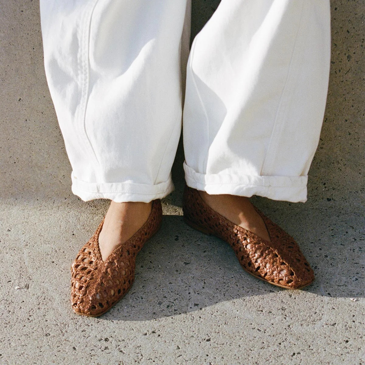 The Woven Paz - Saddle Woven Leather | Margaux