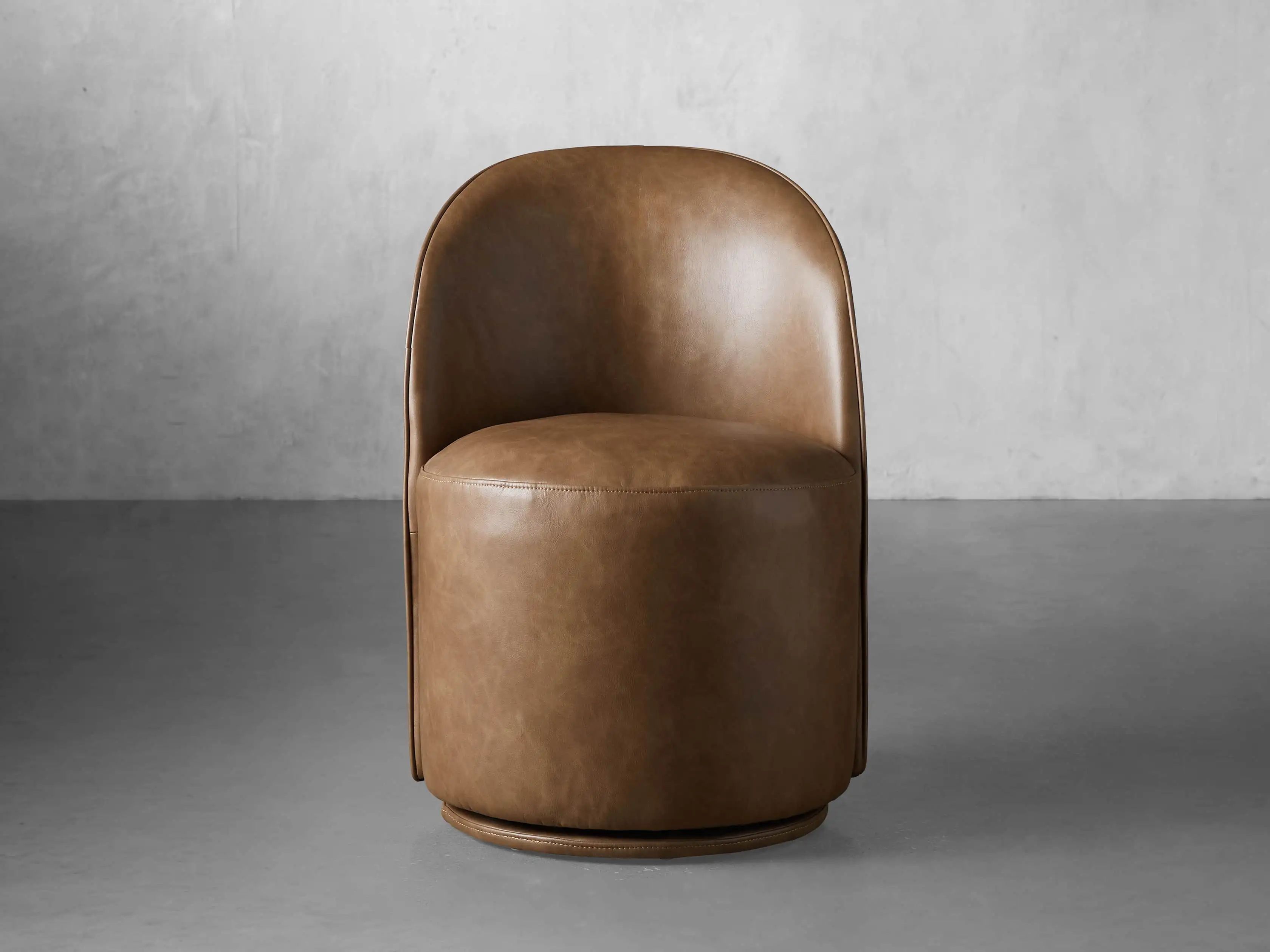 Kira Swivel Faux Leather Dining Chair | Arhaus