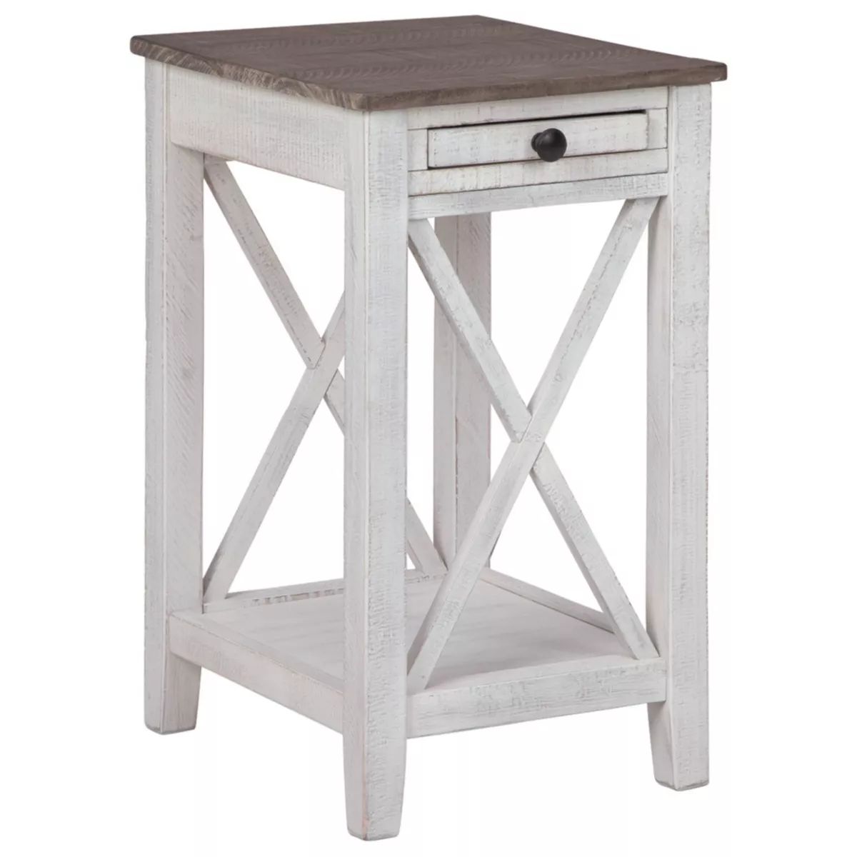 Adalane Side Table White/Gray - Signature Design by Ashley | Target