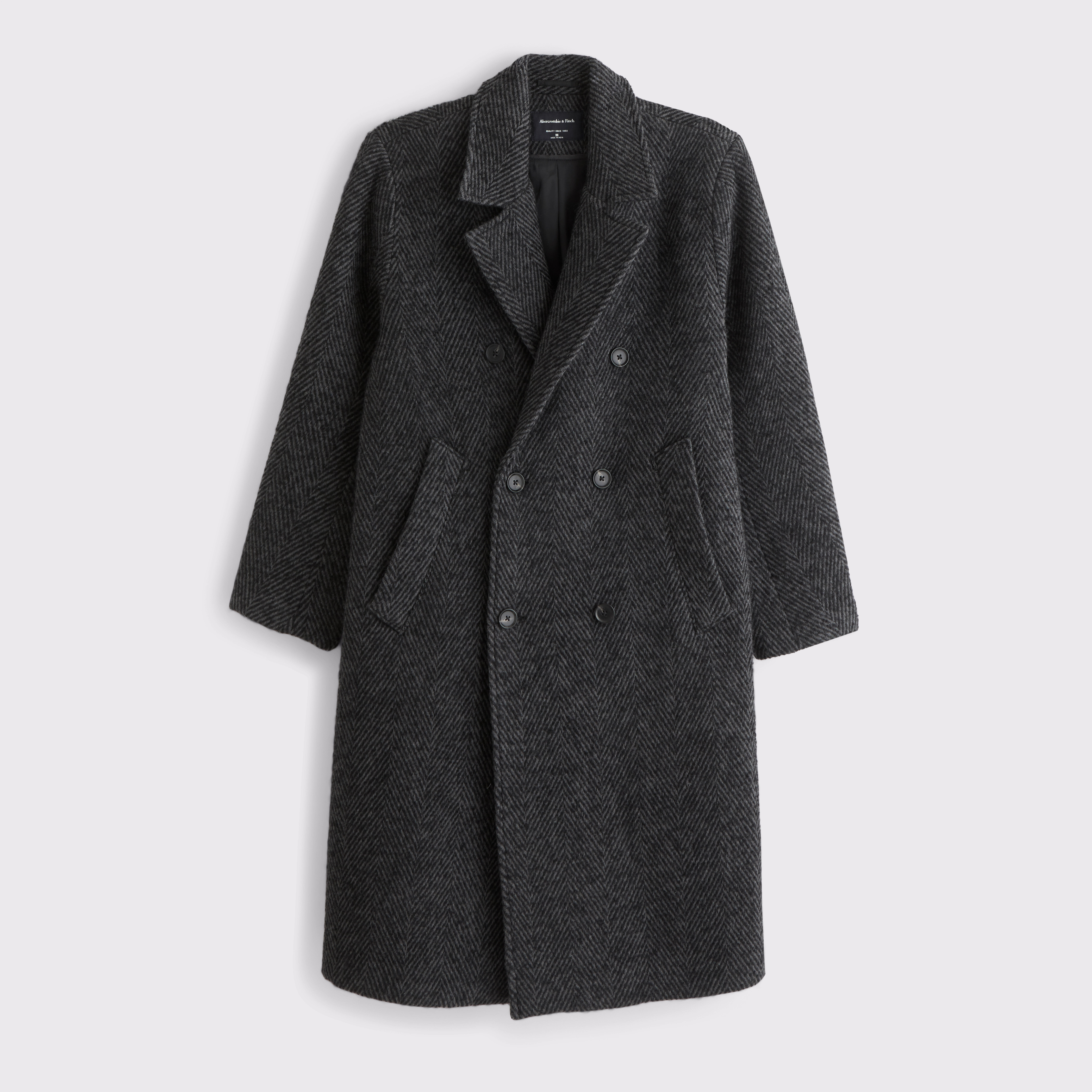 Wool-Blend Double-Breasted Coat | Abercrombie & Fitch (US)