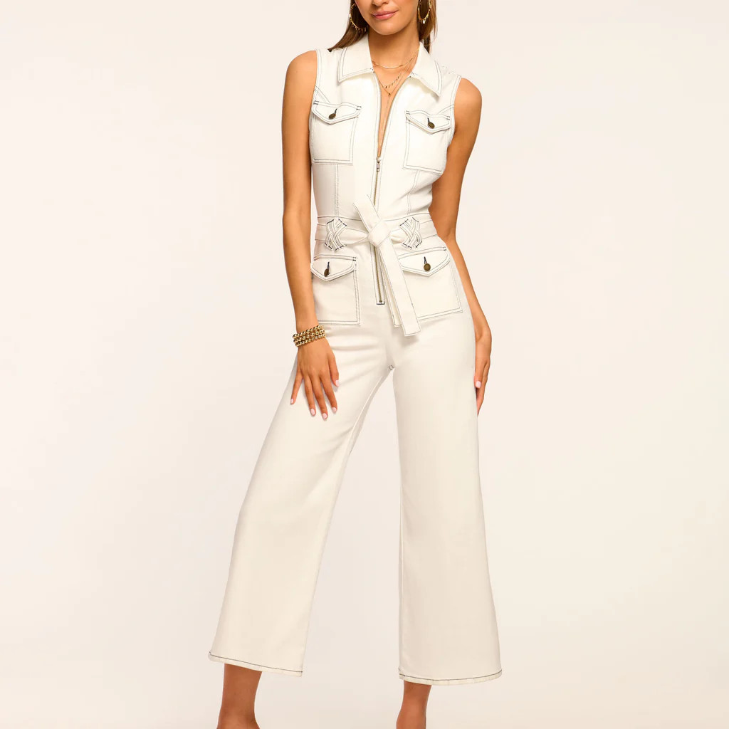 Bell Sleeveless Denim Jumpsuit | Ramy Brook