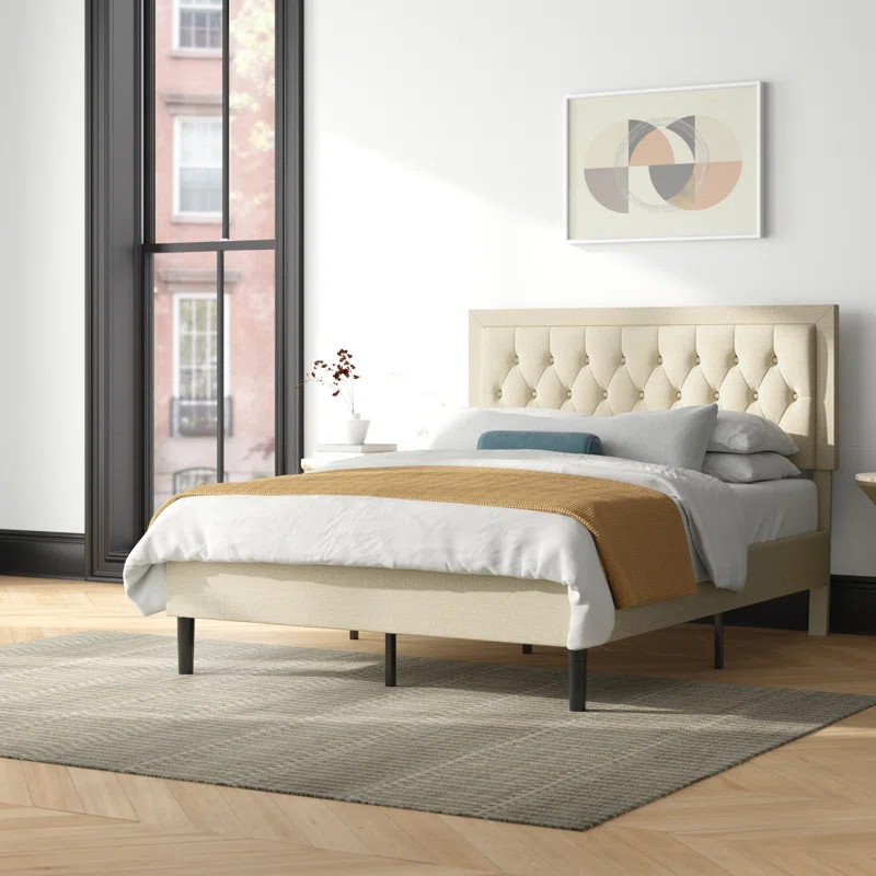 Hegg Tufted Upholstered Low Profile Platform Bed | Wayfair North America