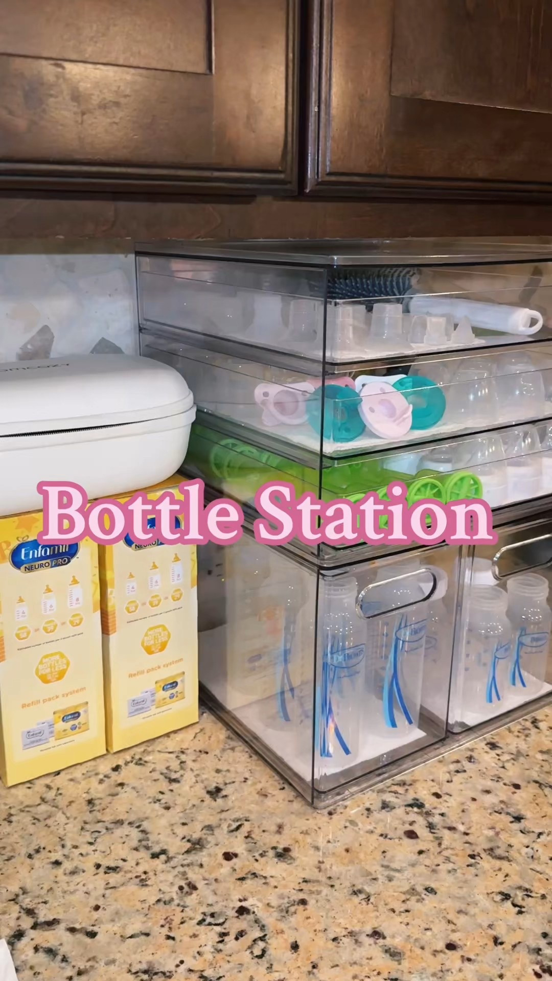 The best bottle station set up to make life easier 🍼🫶🏻

#LTKBump #LTKKids #LTKItBag