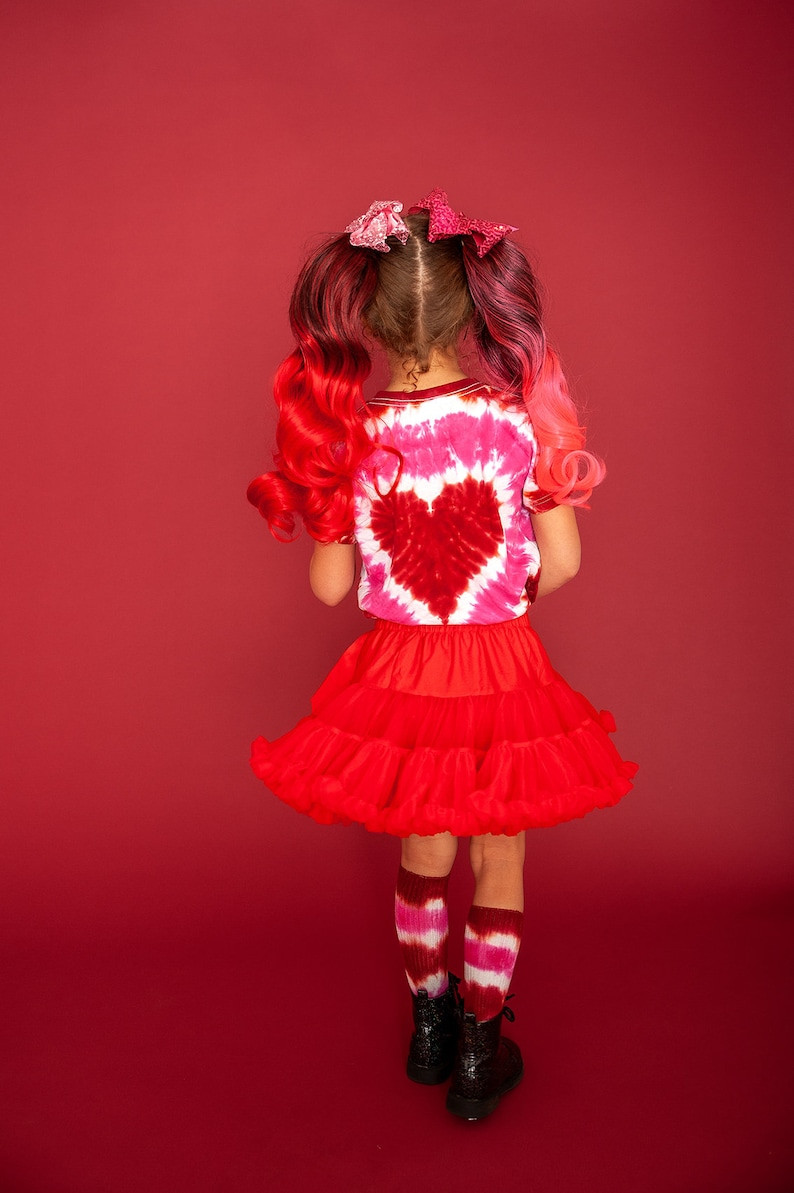 Kids, Toddler and Infant Red and Pink Heart Tie Dye, Valentines Day Shirt, Short or Long Sleeves | Etsy (US)