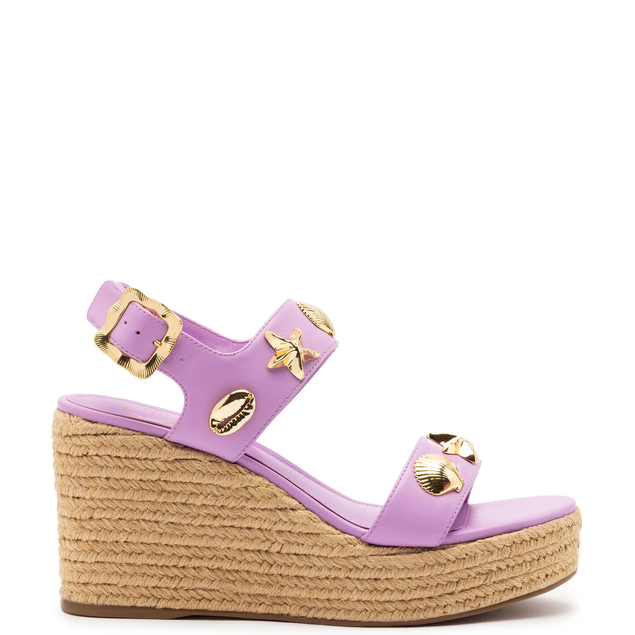 Madison Espadrille In Lilac Leather | Larroude