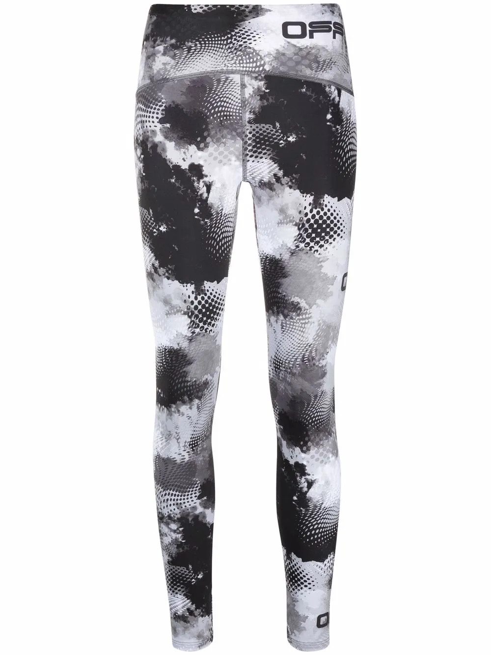 Off-White abstract-print Logo Leggings - Farfetch | Farfetch Global