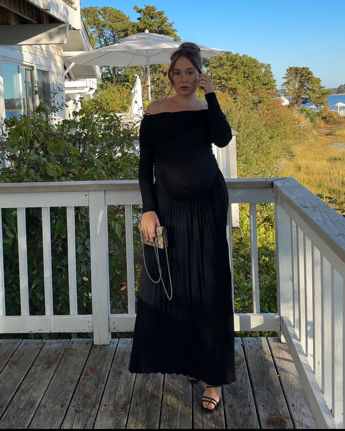 Outfit and beauty details from dinner in Cape Cod 💫 wearing a size S in the dress! 

#LTKBump #LTKBeauty #LTKStyleTip