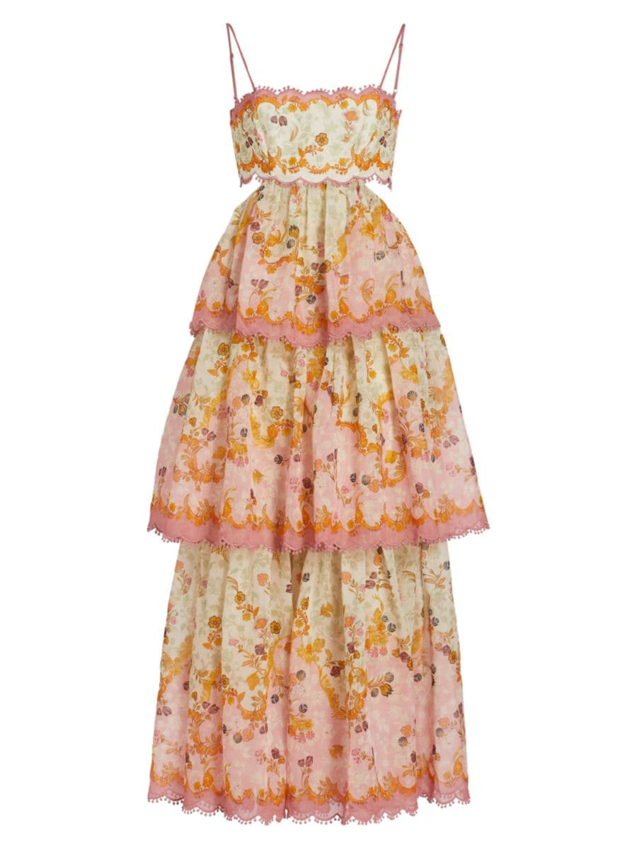 Laurel Tiered Open-Back Maxi Dress | Saks Fifth Avenue