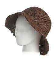 Raffia Scallop Bucket Hat | TJ Maxx