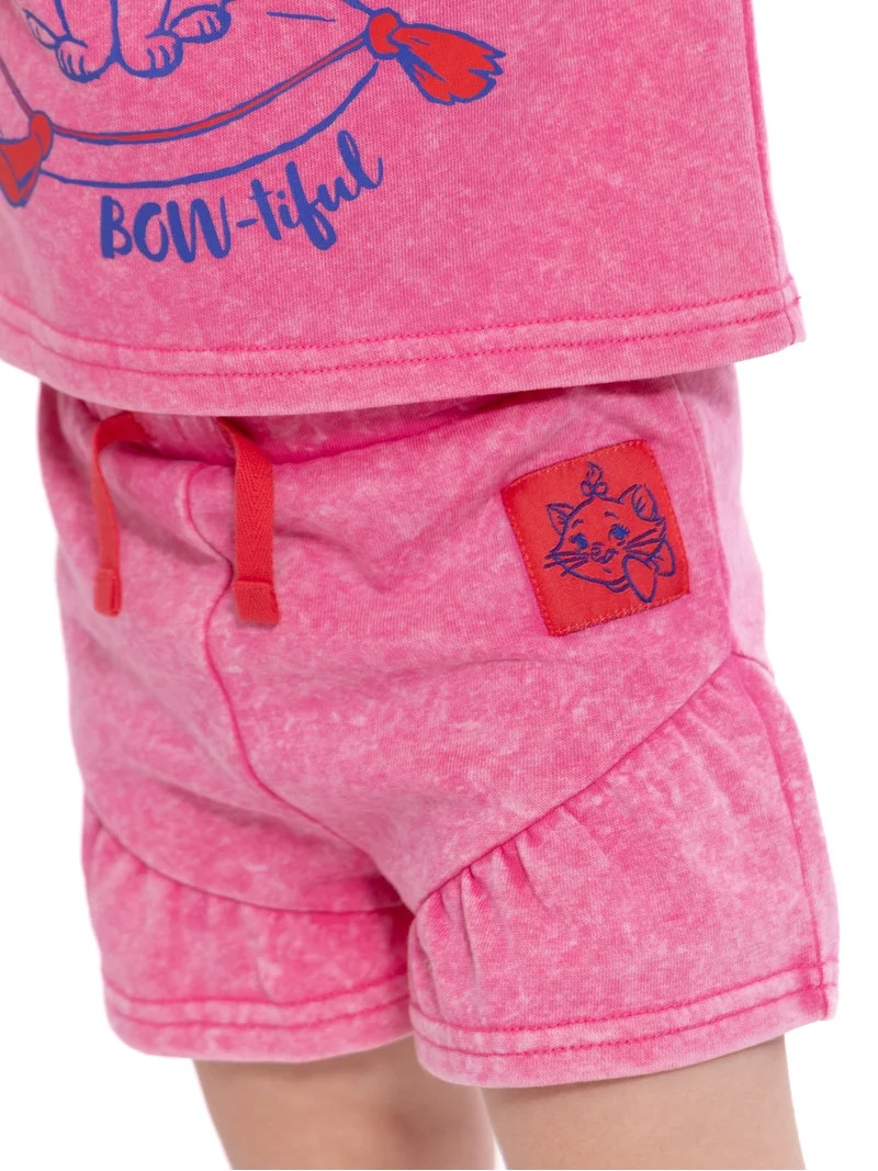 Disney Classics Marie Toddler Girls Short Sleeve Graphic Tee and Matching Ruffle Shorts Set, 2-Pi... | Walmart (US)