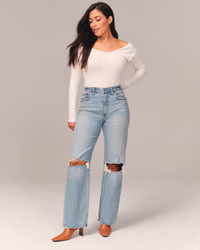 Women's Curve Love High Rise 90s Relaxed Jean | Women's Bottoms | Abercrombie.com | Abercrombie & Fitch (US)