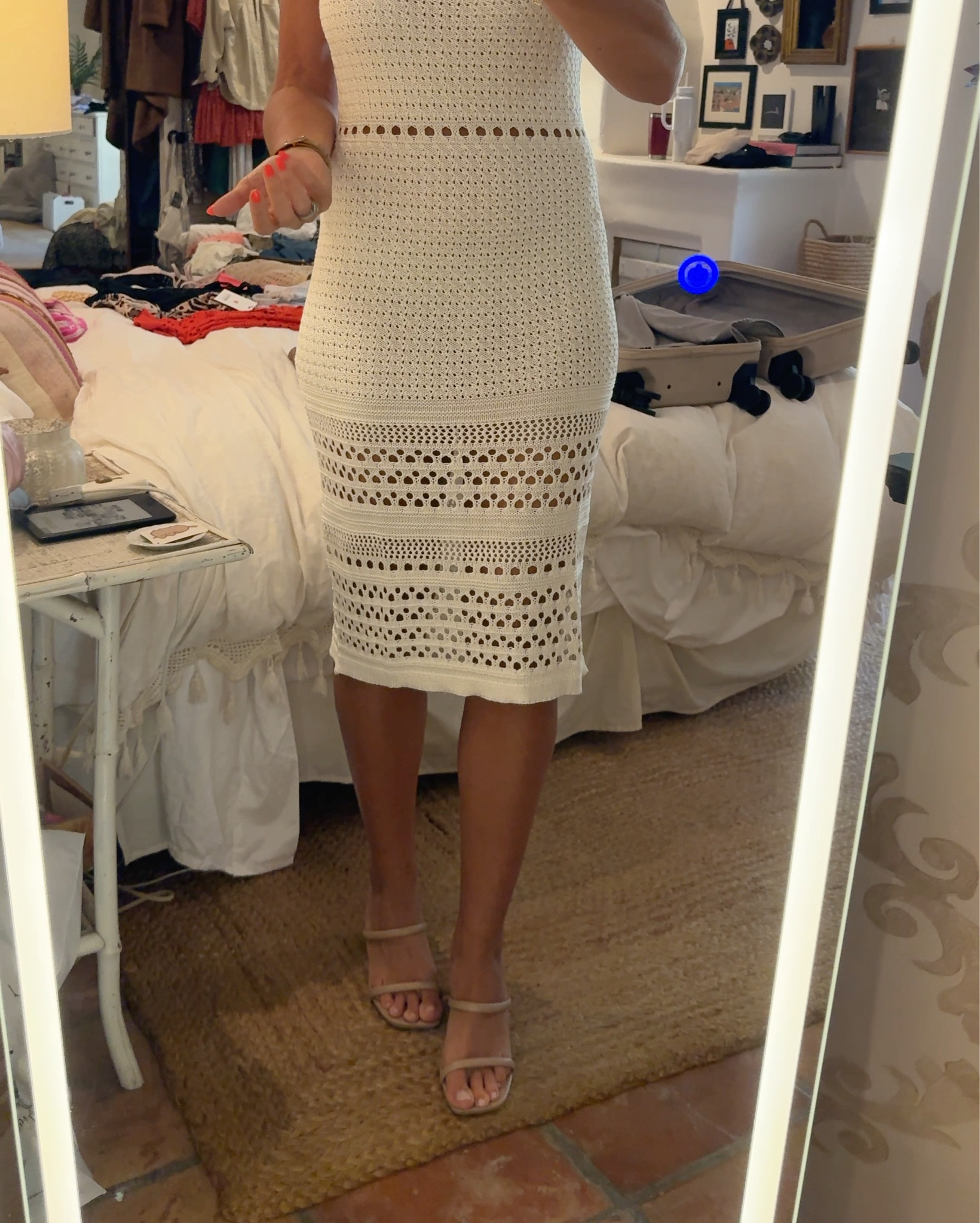 A last vacation squeeze before school starts. I love when a swimsuit coverup can do double duty as a vacation dress you can wear out. For a casual day date outfit pair it with sandals and a woven hat. And for a dinner date outfit look throw on a pair of strapph heels. 

This is dress is very soft, silky and light so it’s super easy to pack. Plus it gets bonus points for not wrinkling. I’m wearing a medium and I’m 5’7” for reference  




Resort dress | vacation outfit | beach dress | beach outfit 

#LTKTravel #LTKFindsUnder50 #LTKSwim